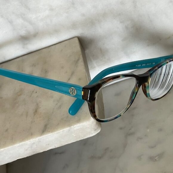 TORY BURCH TY2031 Eyeglasses Blue Brown Tortoise Rx 51-17 135 - Picture 2 of 15